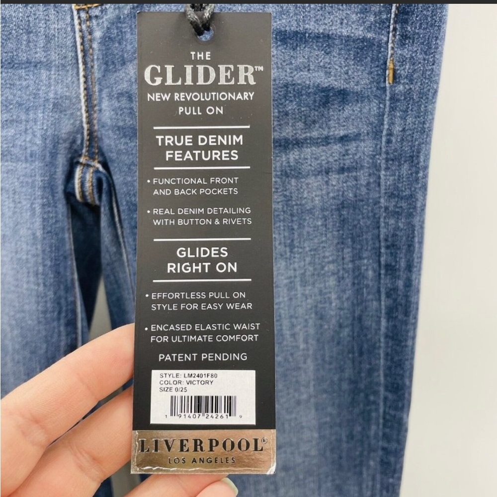 NWT Liverpool Los Angeles Womens Size 0/25 Gia Glider Slim Leg Jeans in Halifax - Picture 8 of 11